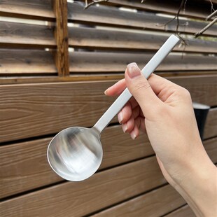 韩国喝汤勺子18-10不锈钢粥勺公汤勺搅拌勺罗宋汤螺蛳粉勺