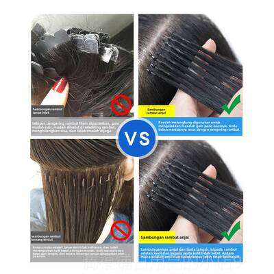 正品真人发力发线接发束棒纳米无扣痕隐形弹接发片挑染接环接假发