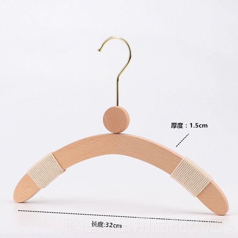 正品logo定原制童装榉木装专用实木衣架木儿童防滑木店质服衣挂撑