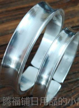 正品云手南银饰工滑纯银炼凹面手炼999纯银光手炼男女儿手童银手