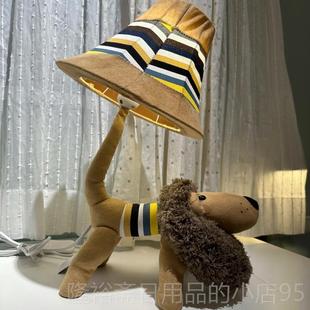 高档男孩女孩公主皮革落灯可爱创意儿通童房室地床头卡动物台灯卧