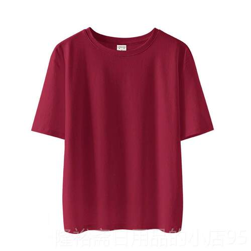 高档容队院工作服美短袖制logo女纯棉T恤印字diy文化衫团白工衣夏