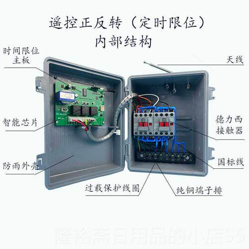 高档大棚卷帘机遥动控器 电机正反转开关 清制粪机喂2料控倒顺20v