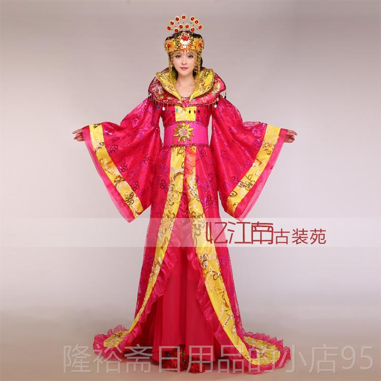 高档新款装古装贵妃媚娘影视公后主民族演出服仙武女服唐装汉服女