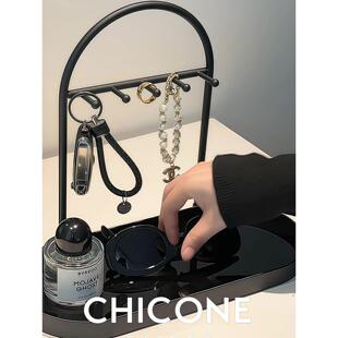 门廊储物架铁亚克力桌面储物箱钥匙储物架桌面装饰组织者机架风格