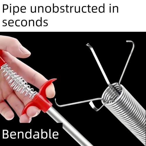 下水道疏通神器管道抓取洗手盆抓钩器浴室马桶四爪通地漏头发钩子