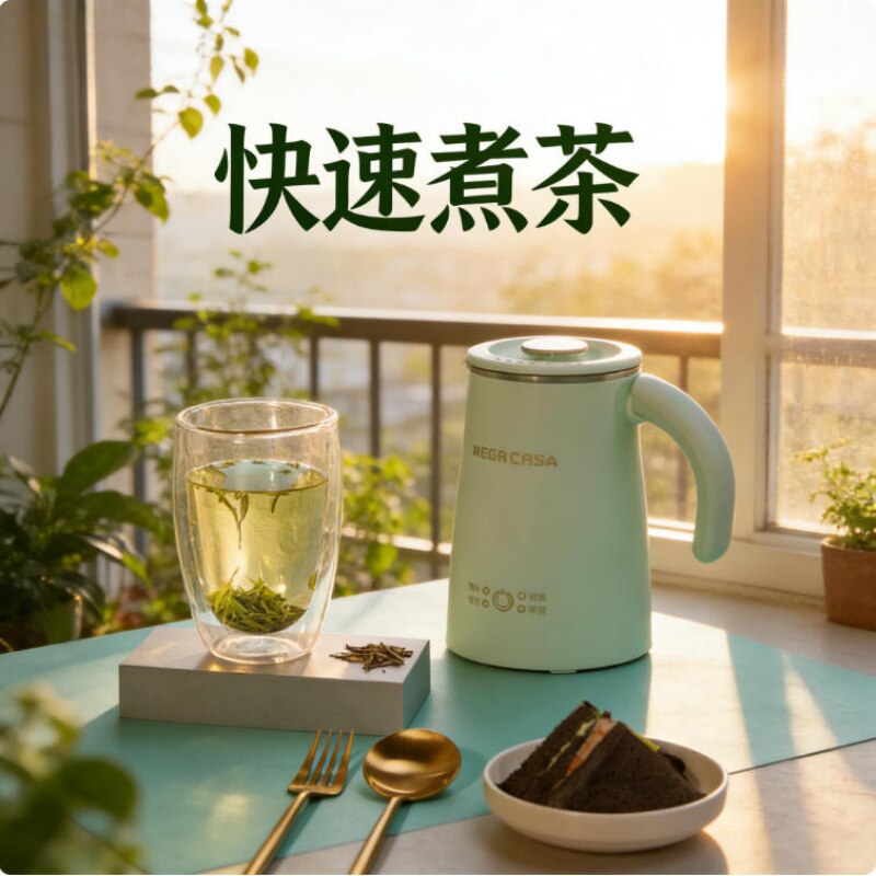 双重防烫旅行水壶便携手柄折叠烧智能恒温迷你316不锈钢电热水壶
