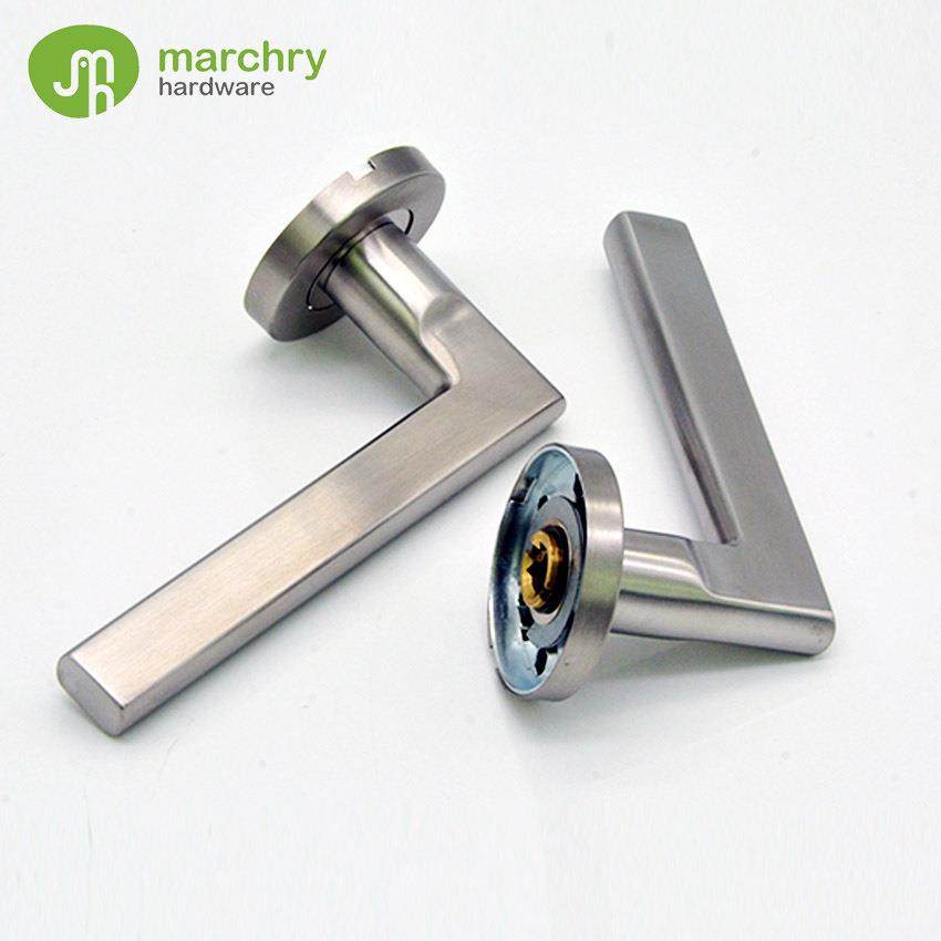 304拉丝不锈钢室内锁室门锁0MH-03154空心扁管简约门执6手仿精卧