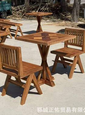 中新式老榆木茶桌民闲宿休洽谈桌古民谣酒馆KUZ桌家用书房复写字