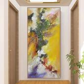 纯绘油画象艺术玄关装 饰抽画现代手简厚约客NZL02302厅背景大幅挂