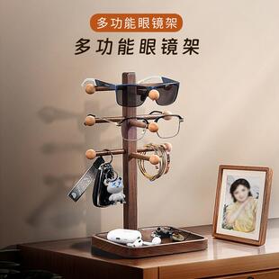 实木眼镜列纳架阳太镜支架墨镜架眼镜收纳展陈眼镜收纳示多功收能