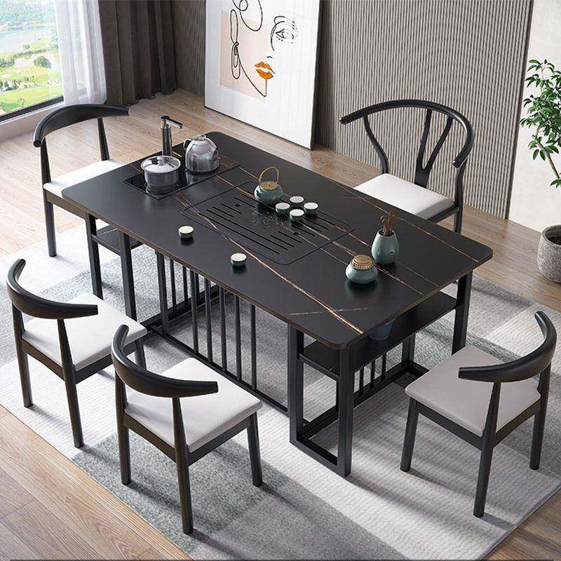 岩THY板桌办公室茶桌椅合轻奢家用厅泡组茶几茶桌一体一整面套客