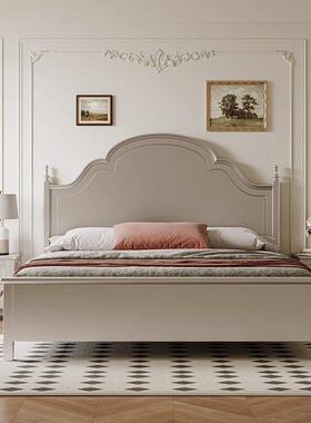 约美式白色实木床现代简.8米法式双人1主卧1.5KVR简约物储公主女