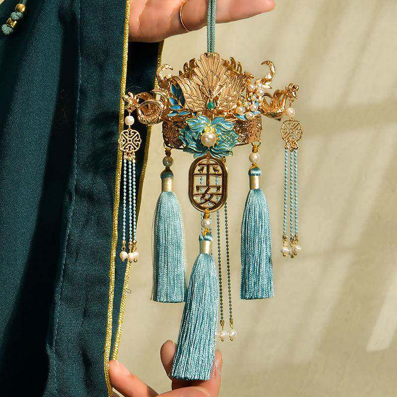 凤霞帔2022款冠汽车挂件车内吊饰车新载挂KUJ饰车手工饰平安成品