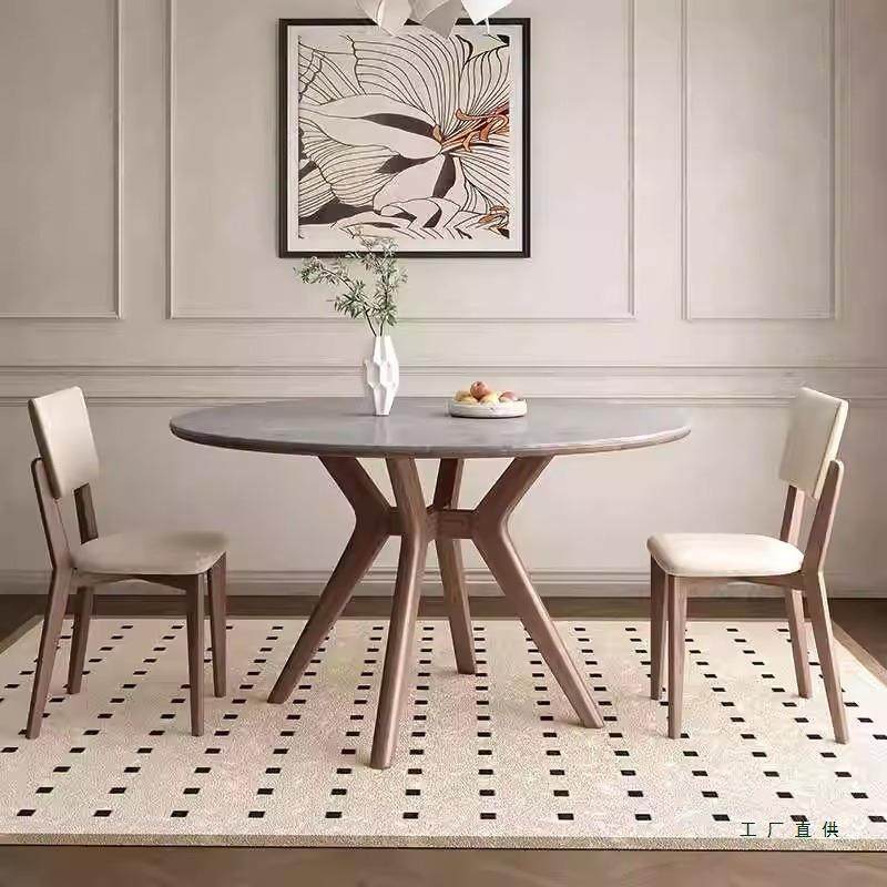 白蜡餐桌岩985带板转盘家用圆桌奶油风胡木色餐桌椅组合纯桃实木,商业/办公家具,餐桌椅系列,淘宝优惠券,粉丝福利购,淘宝优惠卷