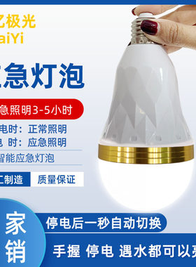LED充电高亮应急球泡灯自动亮