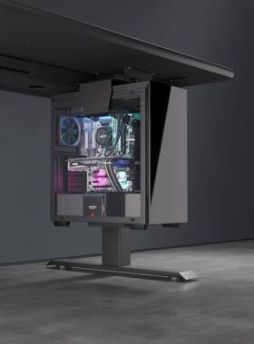 主机托架架升降免VRZ打孔电桌脑机箱挂挂式中小主机电悬脑挂架