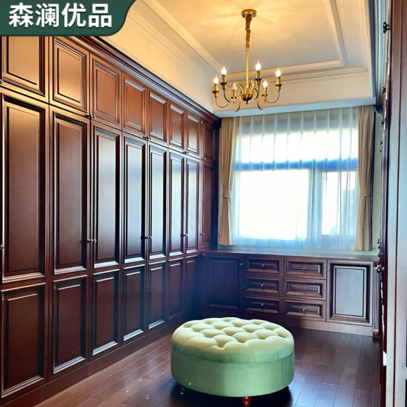 北京定制实木欧式吸塑衣柜