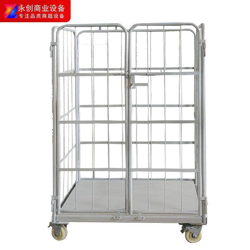 物流台车仓储理货货网格手推车叠折市网笼车YC-E001超工厂现可发
