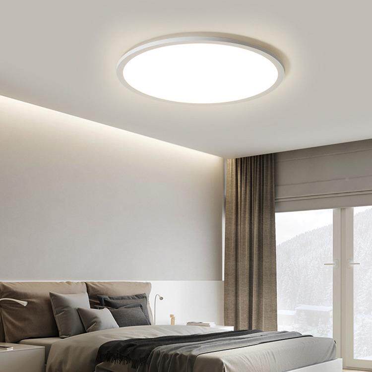 超薄圆形卧室灯见附件，卧主客灯厅吸顶简约现代极简风主人房间灯