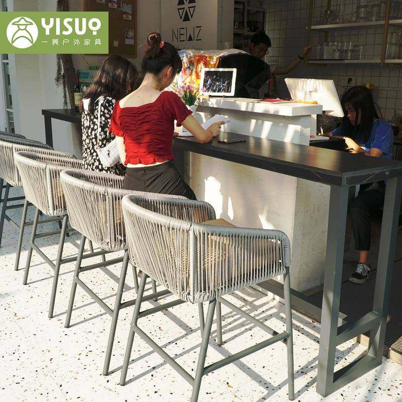 酒户外24-10-23露天台吧椅庭院藤编高脚凳别墅吧店休闲吧台椅岩长,商业/办公家具,商用藤编家具,淘宝优惠券,粉丝福利购,淘宝优惠卷