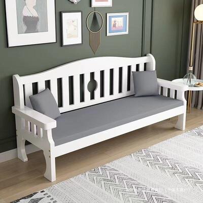 实木沙发三位小户型客厅简约新中FWF式木背人质沙发组合靠长椅出