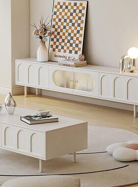 法奶油风茶几电视柜205新2款KMD高端小户型客厅家用收纳储柜物式