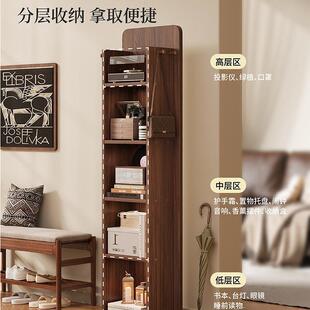 旋转穿衣镜杂衣帽镜架书架一体全KPR身落地镜家用可动卧室试衣移m