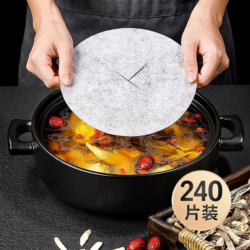日本吸油纸食物专用厨房煮炖喝汤煲汤去油炸减脂食品级滤油膜