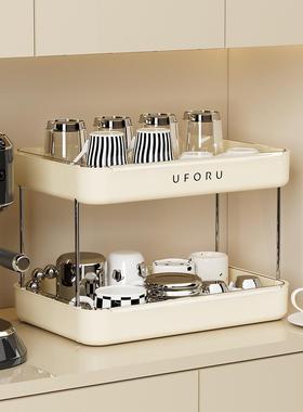 日本Jsmc高望杯收纳架桌面餐桌托盘家用茶杯架双层排水架