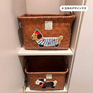 日本进口覆古藤编收纳筐浴室防水脏衣篓家用卧室衣柜衣服收纳整理