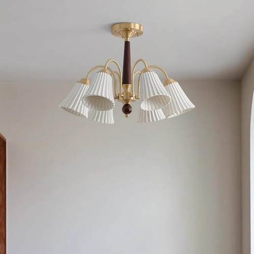 法式复古铜奶818油陶瓷客厅吊灯美民式个性田园风宿酒全卧店室装