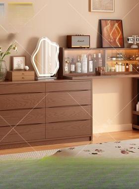 斗柜梳妆台一体卧书室现NLC简约化尾妆桌床收纳柜化妆代台转角桌