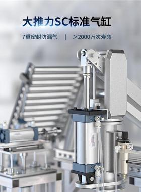 TWNS气动标准气SC321/40/50/63/80S/缸00大推SC200欧力气缸