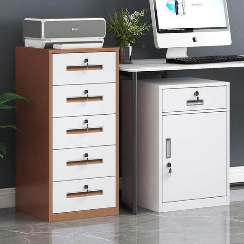 铁文带件柜UWT柜办公室资料柜桌下储物矮柜抽屉工具收纳柜锁小皮