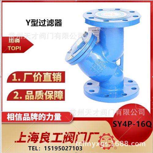 上海良工球墨铸铁法兰Y型过滤器