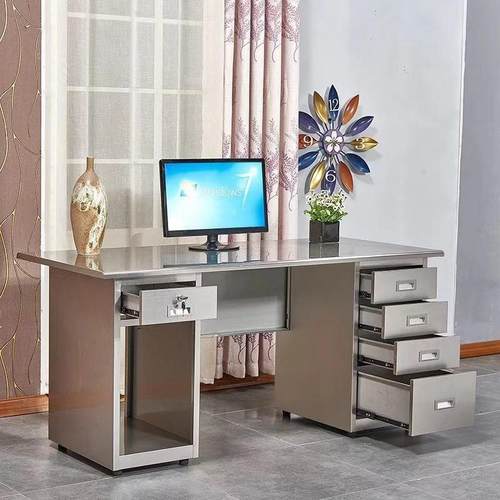 不锈钢锈办公电脑MT-562资料桌无尘车间不钢工作验台实室帯桌抽屉