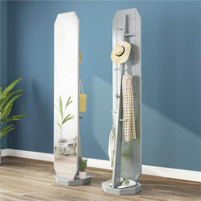 实木衣架落wbs--B10地卧室衣架挂衣架约现客帽厅简立式旋转家用衣