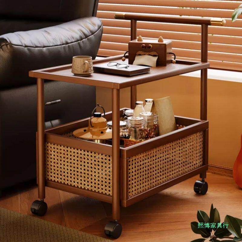 几可移动沙发边茶家用复古小几实非木小推车ECB置物架客厅多层侧