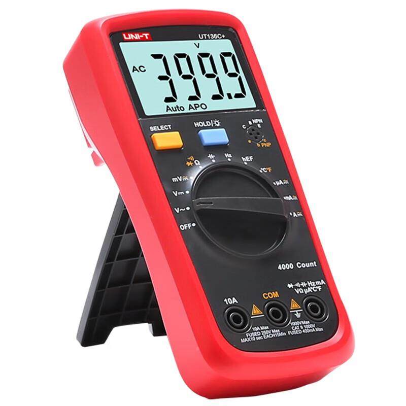 UNIT优利德T39A+/C+/E+数字万用表电压电流-表电容测量UT136+BU41