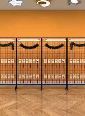 折叠网格展架幼示儿品园展书法美术绘画作展览架落画地WPG铁网格