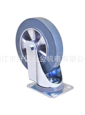 产品好20X0X55mm佳HJ804520牌欧洲款重型铝芯灰色5橡胶万0向轮