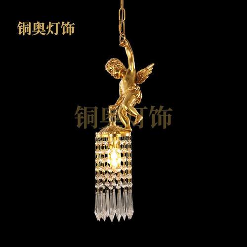 铜奥式水晶吊灯欧式别气203墅大法奢华玄关全走廊卧室床头天铜使