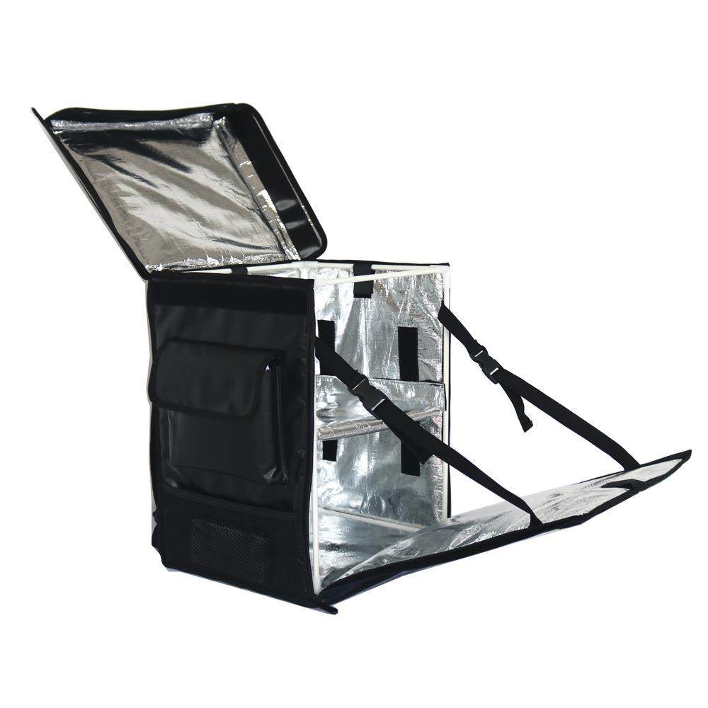 42升外卖箱层送02分餐子箱保温冷藏箱双肩背商超配送箱保温包厚折