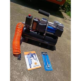 车充载气泵汽车打气泵越野改装 减震悬挂高压泵气1带储气罐2570V车