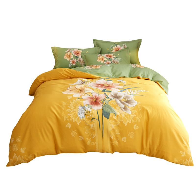 J6季DA全棉四件套纯棉00床上用品夏加厚磨F76SSH86毛被罩1床单被