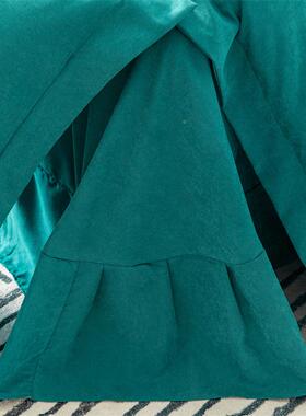 四件套秋冬款高端磨毛罩加床厚被四套x010床单被纯色刺绣上用品件