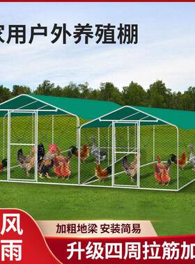 户外鸡鸽棚鸡笼子养鸡鸭笼家禽大型孔篷遮雀雨鸡舍搭VAS建殖家用