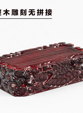 实木加高整木木刻泰山石底座雕奇石头水晶F977M97S洞件太湖石花瓶