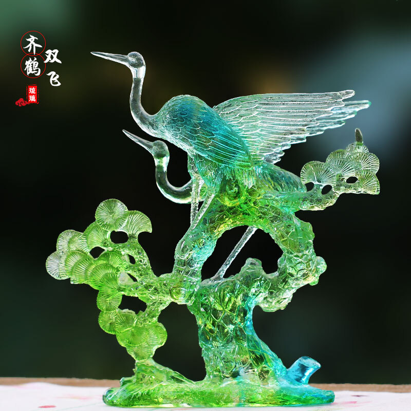 财上生财琉璃白菜笔架风水摆件居家客厅招财装饰朋友商铺中式送礼